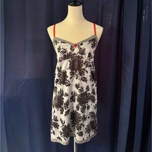 Gilligan & O’Malley floral and polka dot slip dress lingerie mini dress